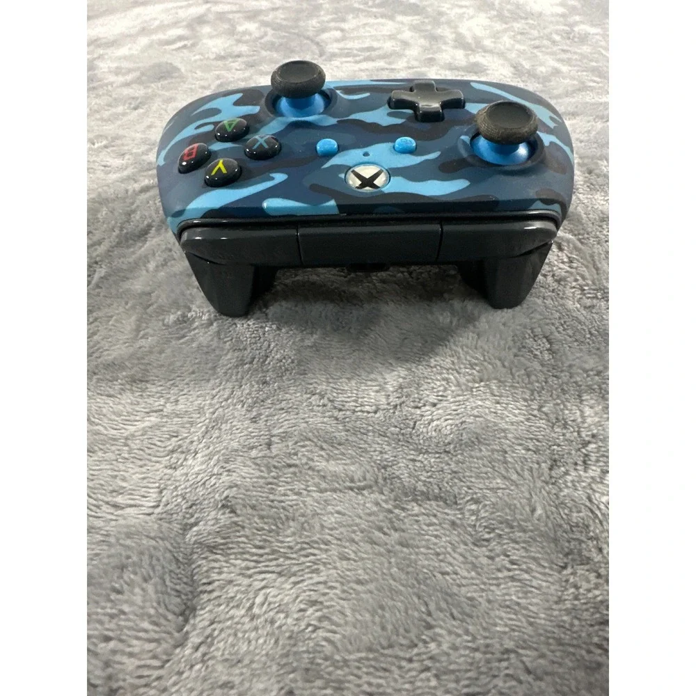 PowerA Enhanced Wired Controller Xbox Series X S One Blue Camo with Travel Case